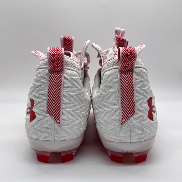 Under Armour Spotlight Clone 3.0 MC Football Cleats White Red Mens Size 15
